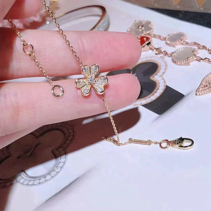 [LumiVibe]FRIVOLE GOLD FLOWER DIAMOND BRACELET