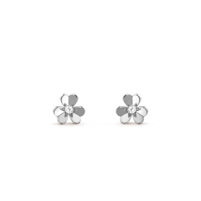 [LumiVibe]FRIVOLE MINI SILVER FLOWER EARRINGS