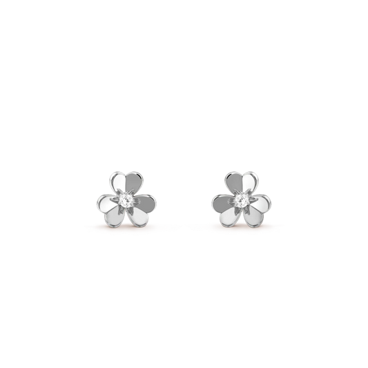 [LumiVibe]FRIVOLE MINI SILVER FLOWER EARRINGS