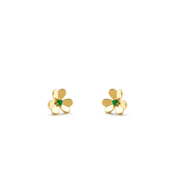 [LumiVibe]FRIVOLE  FLOWER MALACHITE EARRINGS