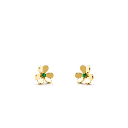 [LumiVibe]FRIVOLE  FLOWER MALACHITE EARRINGS