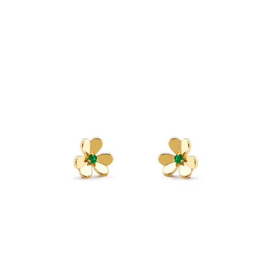 [LumiVibe]FRIVOLE  FLOWER MALACHITE EARRINGS