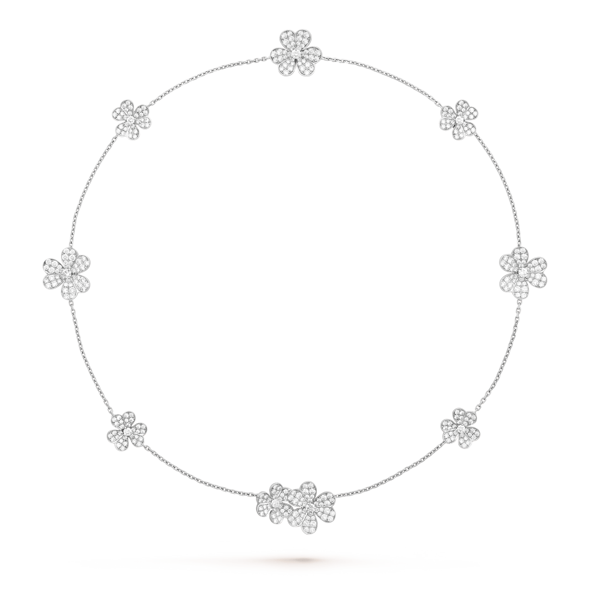 [LumiVibe]FRIVOLE SILVER 9 FLOWERS NECKLACE