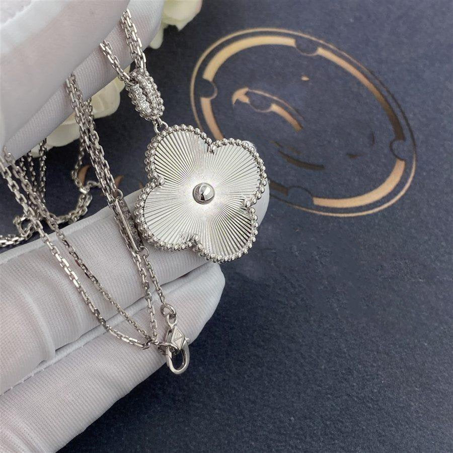 [LumiVibe]CLOVER 25MM SILVER BIG CLOVER NECKLACE