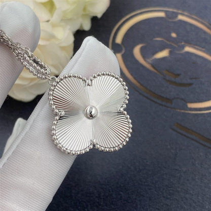 [LumiVibe]CLOVER 25MM SILVER BIG CLOVER NECKLACE