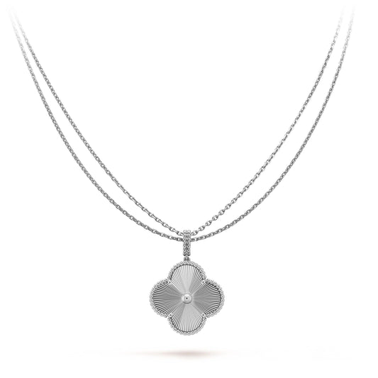 [LumiVibe]CLOVER 25MM SILVER BIG CLOVER NECKLACE