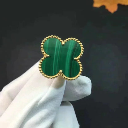 [LumiVibe]CLOVER MALACHITE RING