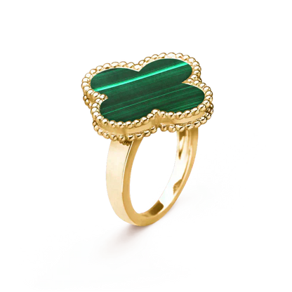 [LumiVibe]CLOVER MALACHITE RING