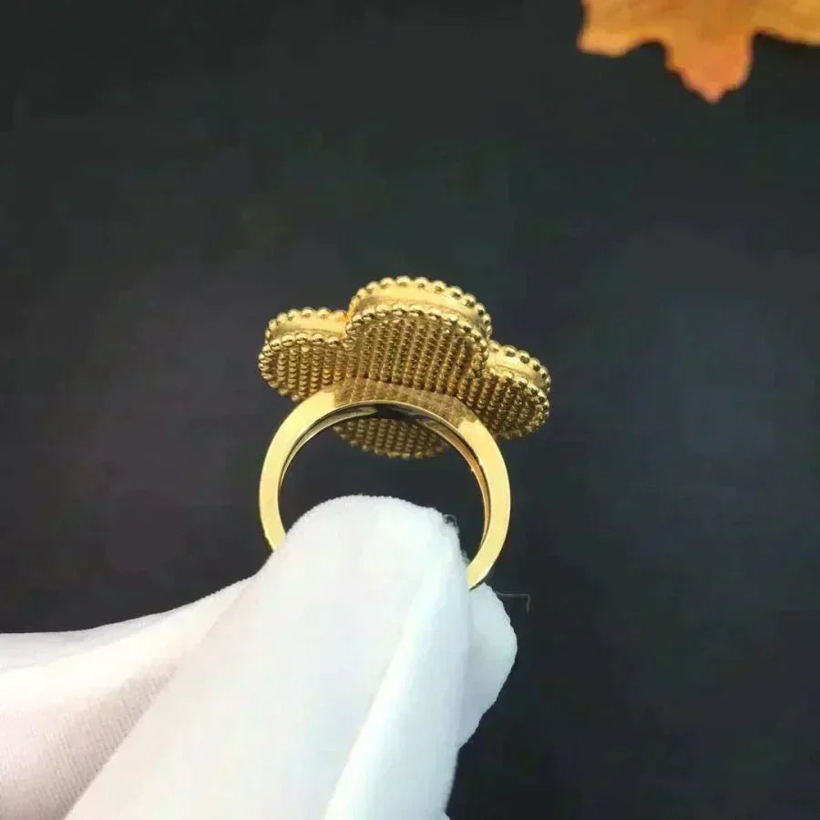 [LumiVibe]CLOVER MALACHITE RING
