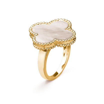 [LumiVibe]CLOVER WHITE MOP RING