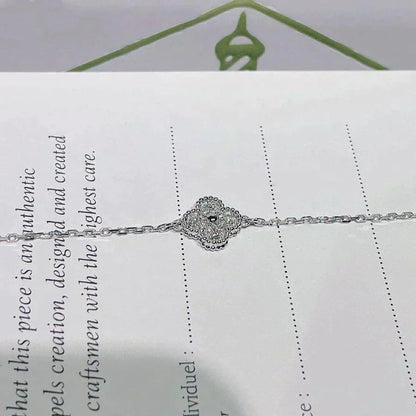 [LumiVibe]CLOVER  SINGLE FLOWER BRACELET SILVER