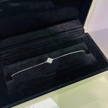 [LumiVibe]CLOVER  SINGLE FLOWER BRACELET SILVER