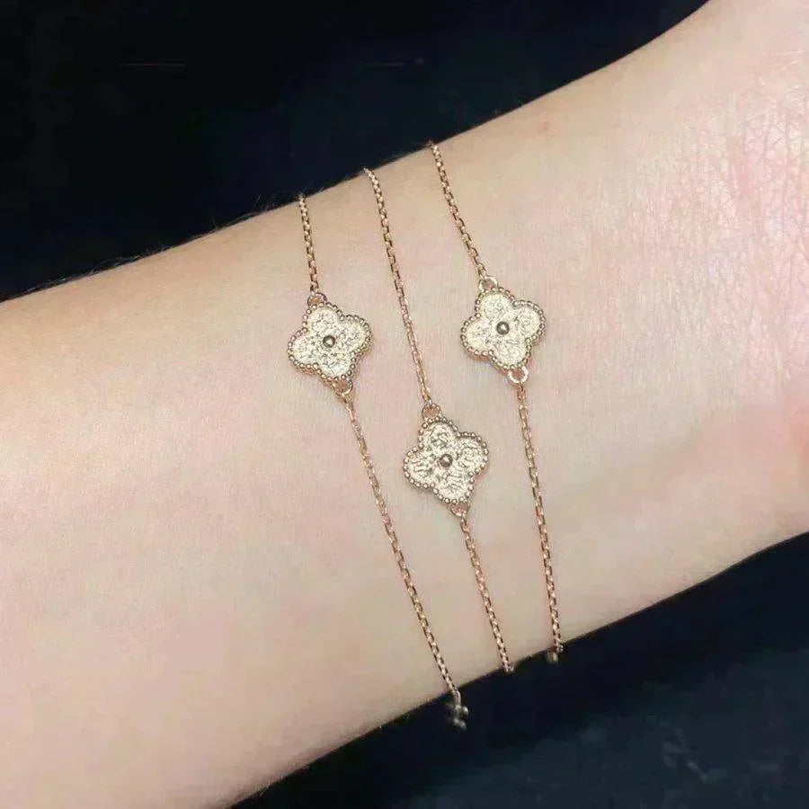[LumiVibe]CLOVER SINGLE FLOWER BRACELET