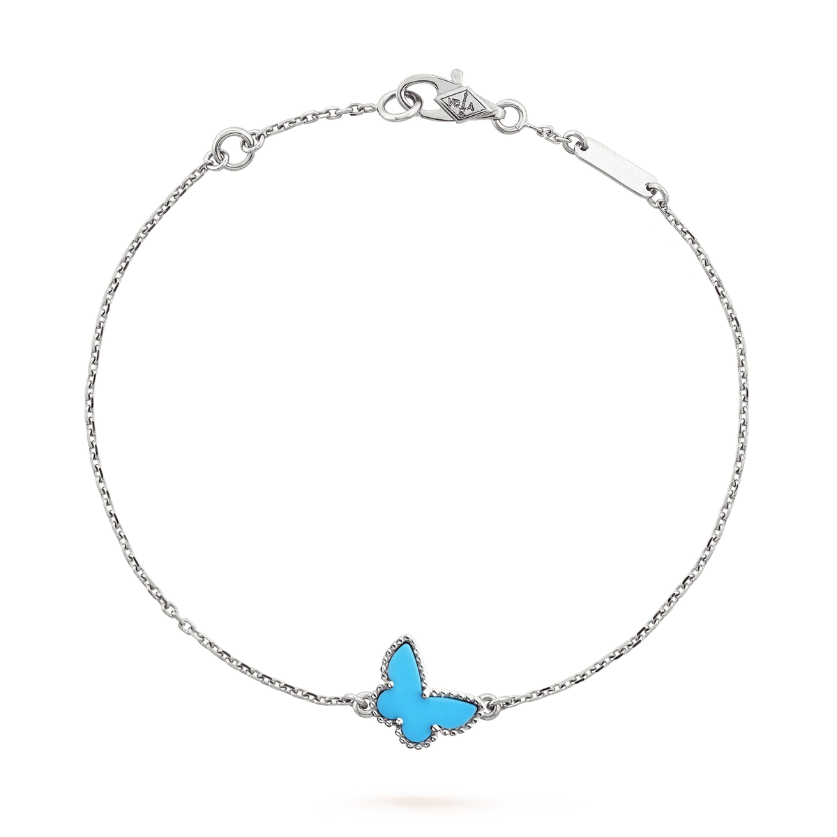 [LumiVibe]BUTTERFLY TURQUOISE BUTTERFLY BRACELET SILVER