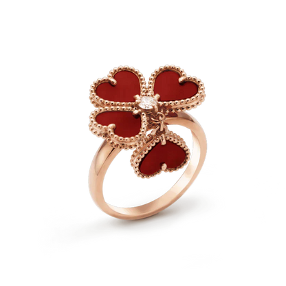 [LumiVibe]SWEET CLOVER CARNELIAN RING