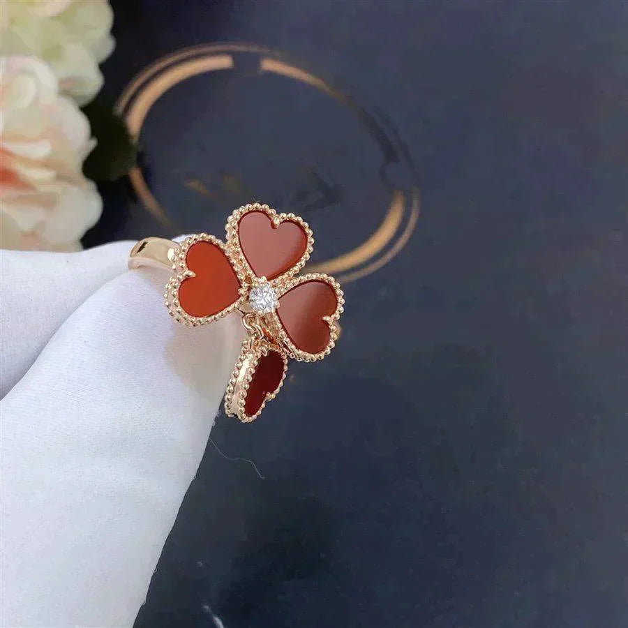 [LumiVibe]SWEET CLOVER CARNELIAN RING