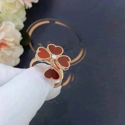 [LumiVibe]SWEET CLOVER CARNELIAN RING