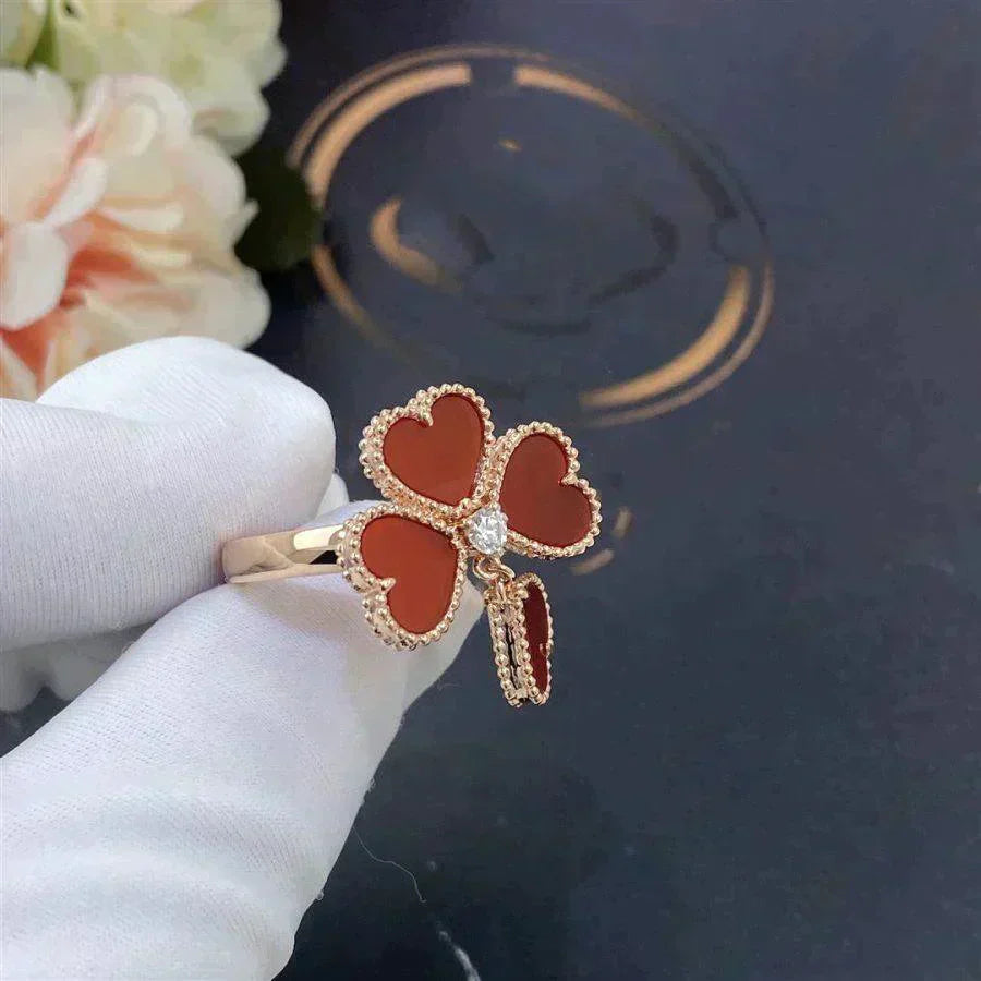 [LumiVibe]SWEET CLOVER CARNELIAN RING
