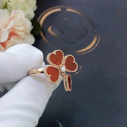 [LumiVibe]SWEET CLOVER CARNELIAN RING