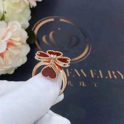 [LumiVibe]SWEET CLOVER CARNELIAN RING