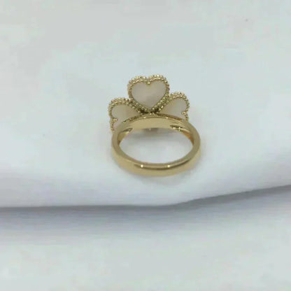 [LumiVibe]SWEET CLOVER WHITE MOP RING