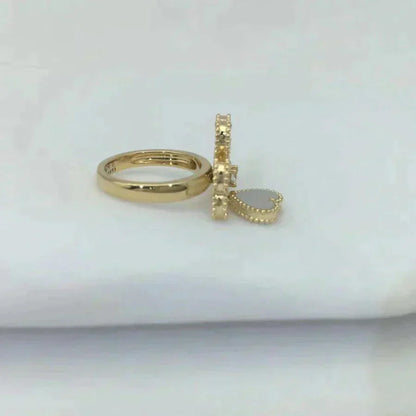 [LumiVibe]SWEET CLOVER WHITE MOP RING