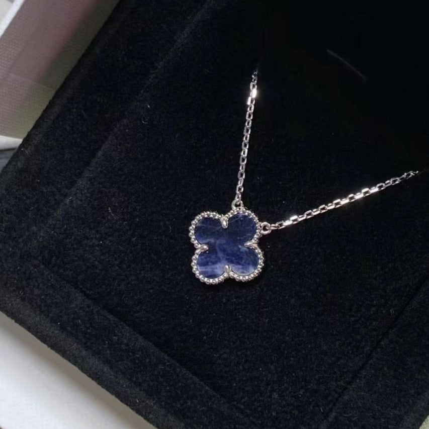 [LumiVibe]CLOVER 15MM PIETERSITE NECKLACE SILVER