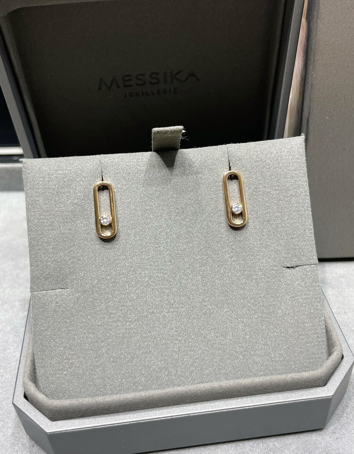 [LumiVibe]MOVE UNO SMALL 1 DIAMOND EARRINGS