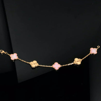 [LumiVibe] CLOVER 5 MOTIFS  PINK MOP BRACELET COLLECTION