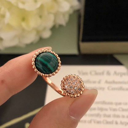 [LumiVibe]PERLEE COULEURS DIAMOND ROSE GOLD BETWEEN THE FINGER RING