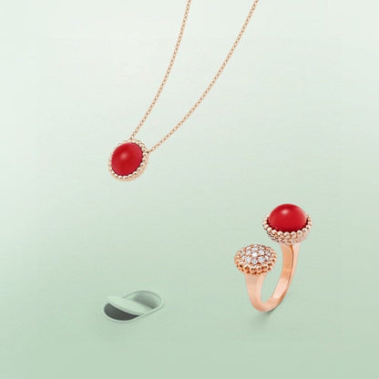 [LumiVibe]PERLEE COULEURS DIAMOND ROSE GOLD BETWEEN THE FINGER RING
