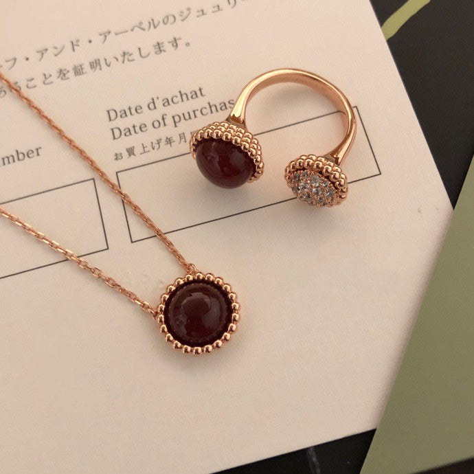 [LumiVibe]PERLEE COULEURS DIAMOND ROSE GOLD BETWEEN THE FINGER RING