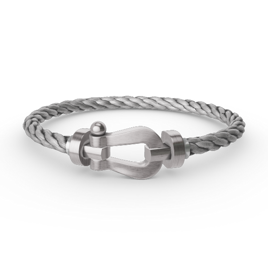 [LumiVibe]FORCE LARGE HORSESHOE NO DIAMOND BRACELET SILVER