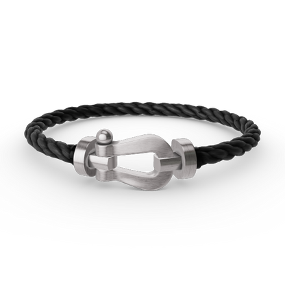 [LumiVibe]FORCE LARGE HORSESHOE NO DIAMOND BRACELET SILVER