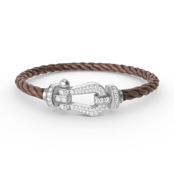 [LumiVibe]FORCE LARGE HORSESHOE FULL DIAMOND BRACELET SILVER