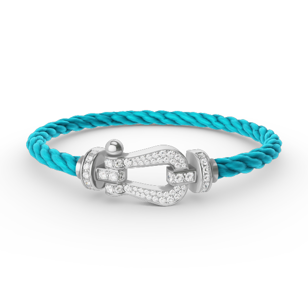 [LumiVibe]FORCE LARGE HORSESHOE FULL DIAMOND BRACELET SILVER
