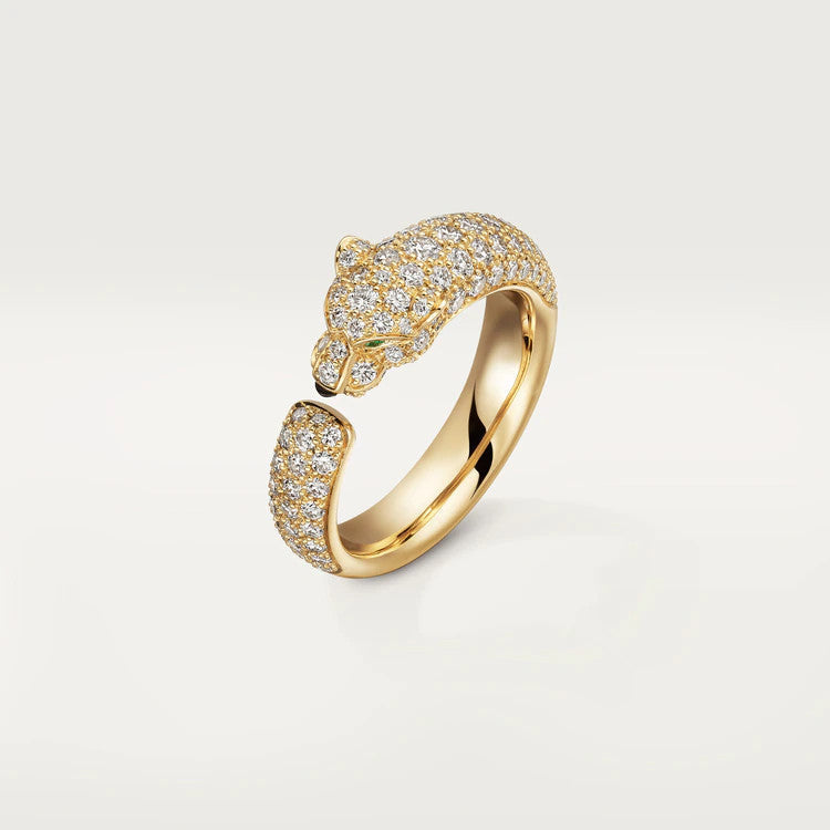[LumiVibe]PANTHERE PINK GOLD DIAMOND RING