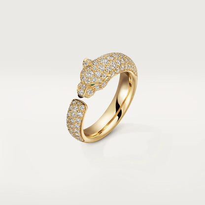 [LumiVibe]PANTHERE PINK GOLD DIAMOND RING