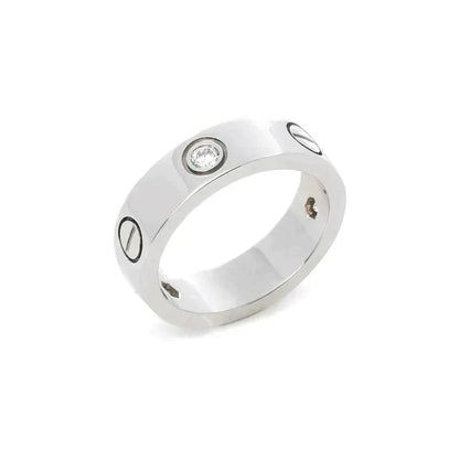[LumiVibe]LOVE RING 5.5MM 3 DIAMONDS SILVER