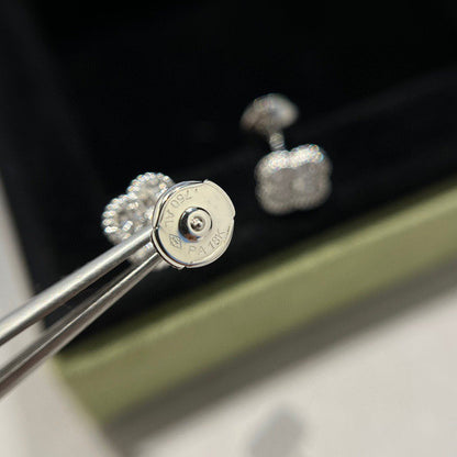 [LumiVibe]CLOVER MINI DIAMOND STUD EARRINGS