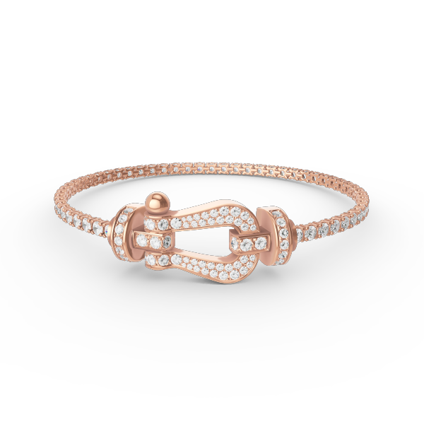 [LumiVibe]FORCE  LARGE HORSESHOE FULL DIAMOND TENNIS BRACELET