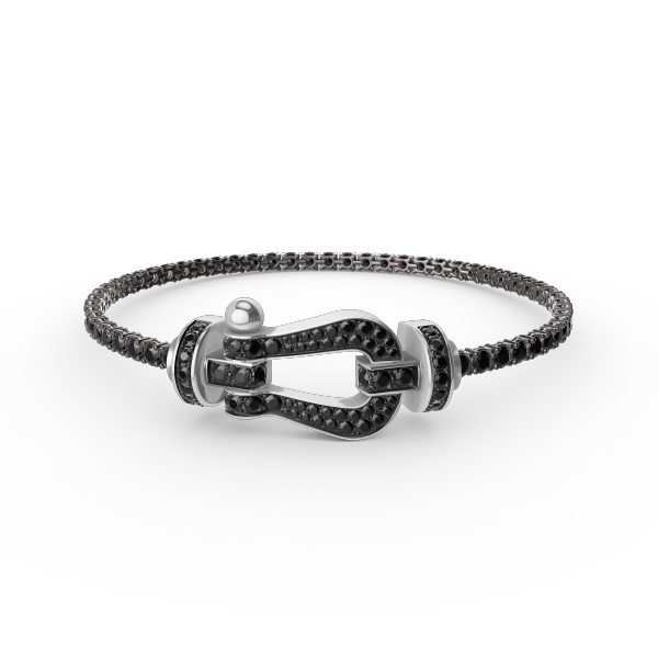 [LumiVibe]FORCE  LARGE HORSESHOE FULL DIAMOND TENNIS BRACELET
