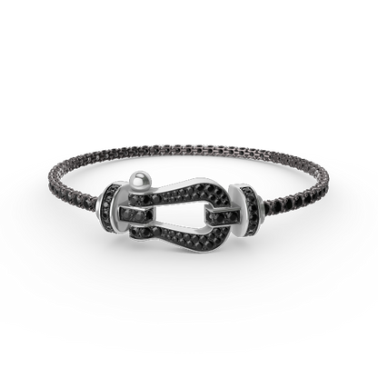 [LumiVibe]FORCE  LARGE HORSESHOE FULL DIAMOND TENNIS BRACELET